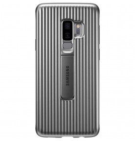 Husa Protective Standing Cover Samsung Galaxy S9 Plus, Silver